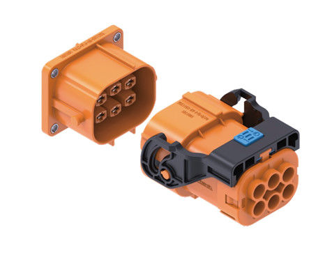 Neopower 6ピン 高電圧 1000V 35A 360° シールド付き自動車用電源・信号コネクター