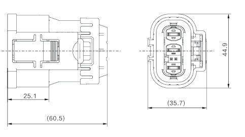 Neopower 高性能3ピン電気コネクタ OBC&BDU 1000V 40A IP67