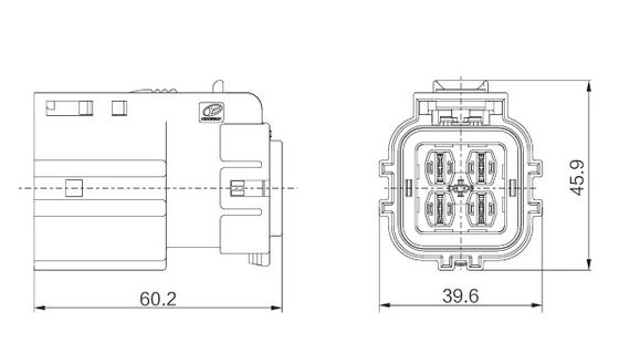 Neopower 4ピン高電圧コネクタ 40A 1000V 電気自動車と産業用アプリケーション