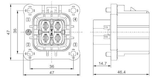 Neopower 800V 高電圧コネクタ IP67 防水自動車コネクタ